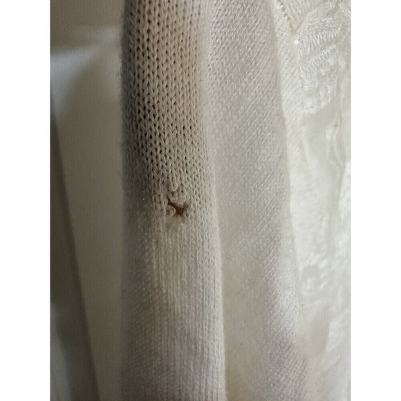 Joie Tambrel F Cashmere sweater small Ivory Cream Hole Defect Asymmetrical - Picture 7 of 8